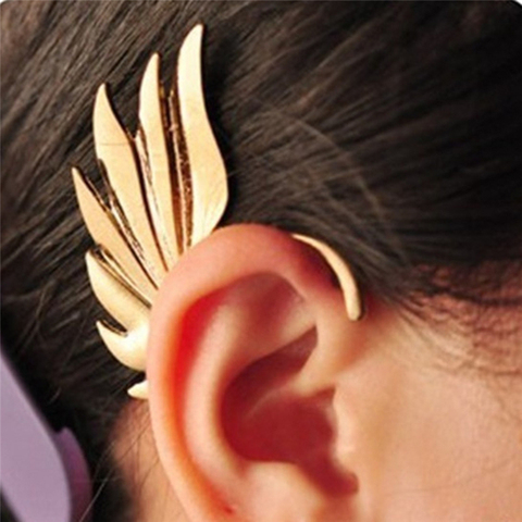 Boucles d'oreilles Style Punk, chaîne féerique, manchette d'oreilles, ailes, Clip pour homme et femme, bijoux cadeau ► Photo 1/6
