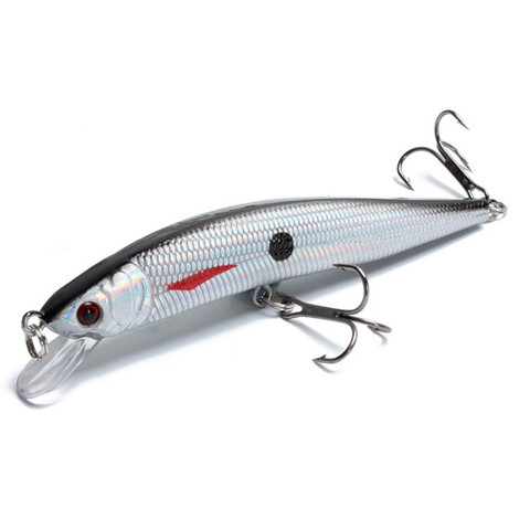 Leurre méné rigide flottant avec yeux 3D, appât artificiel idéal pour la pêche à la carpe ou au brochet, Crankbait, 10cm, 8g, 1 unité ► Photo 1/6