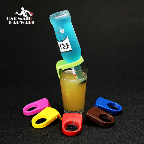 4 pièces/lot ABS bouteille boucle bière Cocktail Snap Bar boissons Clips porte-bouteilles barre à vin cuisine accessoires 7 couleurs ► Photo 1/6