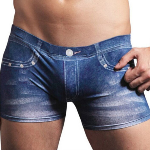Sous-vêtements en coton hommes sexy hommes boxeurs hommes comme jean boxer shorts homme caleçons cuecas ► Photo 1/2