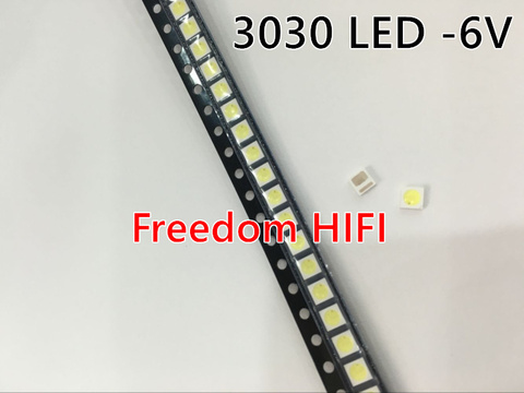 50pcs Haute Luminosité 1W 3030 Diode SMD LED BLANC 6V 150ma 110lm LED 1.8W 3030 6V BLANC froid ► Photo 1/1