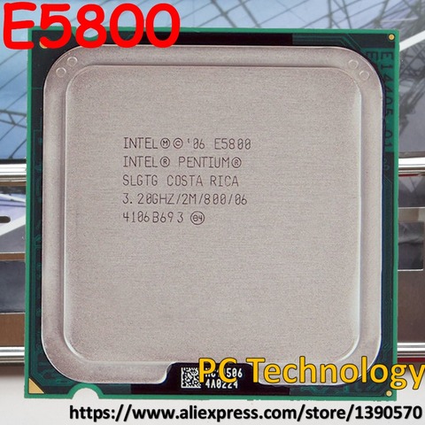 Processeur Intel Pentium E5800, Cache 2M, 3.20GHz, 800 MHz, LGA775, Original, pour ordinateur de bureau, livraison gratuite ► Photo 1/3