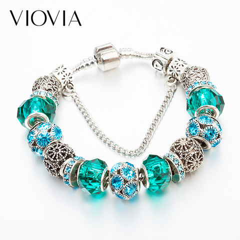 VIOVIA 2022 Bracelets à breloques en cristal pour femmes, perles à faire soi-même, Bracelets et Bracelets originaux, bijoux, cadeaux, MIX555 ► Photo 1/6