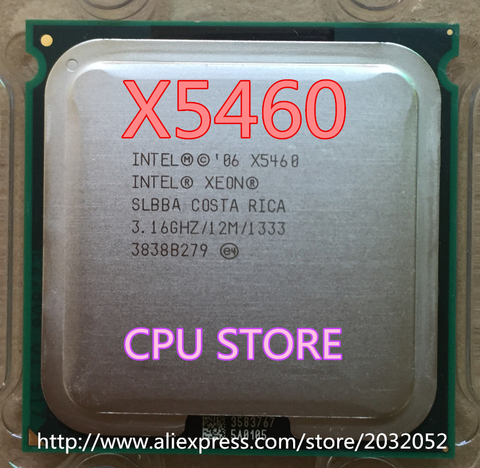 Processeur Intel Xeon X5460 3.16GHz/12M/1333 d'origine, proche du processeur LGA771 Core 2 Quad Q9750 (donnez deux adaptateurs 771 à 775) ► Photo 1/3