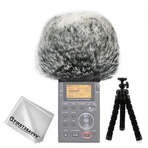 Tascam DR100 DR100 MK III MK3 DR100 MK II MK2, enregistreur numérique Portable d'extérieur, Microphone en fourrure, pare-vent ► Photo 1/1