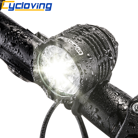 Vélo Cycloving lumière vélo lumières phare LED phare 1800 lumen en aluminium étanche vtt vélo accessoires ► Photo 1/6