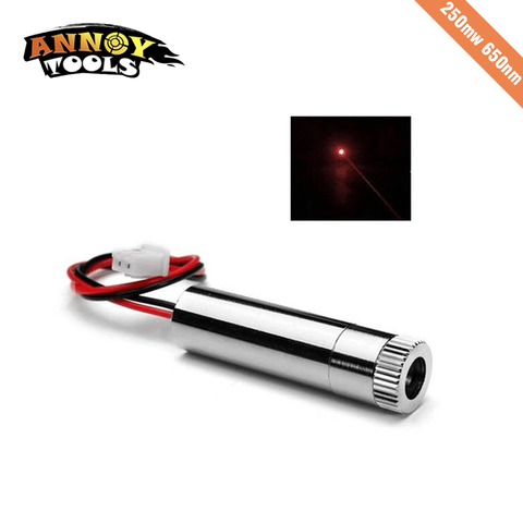 Module de point laser rouge 250mW 650nm laser haute puissance avec mise au point tête Laser de machine de gravure bricolage ► Photo 1/4