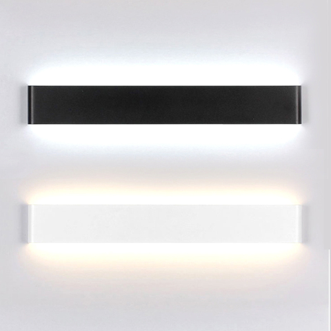 Applique murale LED en aluminium au design minimaliste moderne, luminaire d'intérieur, idéal pour une chambre à coucher ou une salle de bain, 6/14W ► Photo 1/6