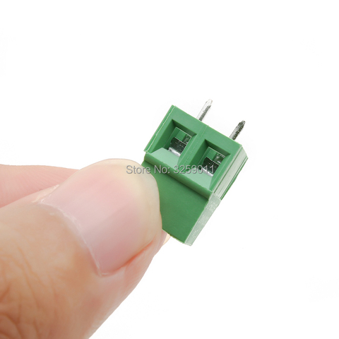 Vis PCB universelle 1 pièce | Bornier bloc, fiche de connexion 5.0MM 2 broches 300V 10A 5.0mm KF épaisseur Green Iron 22-12 AWG ► Photo 1/1