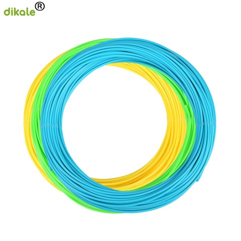 Dikale – Filament pour stylo 3D, matériau d'impression en plastique et caoutchouc, 3m x 3 couleurs, PLA, 1.75mm ► Photo 1/5