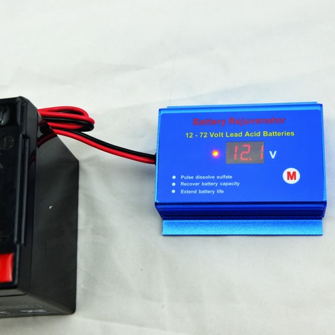 Désulfatateur régénérateur de batterie 12V 24V 36V 48V, pour Batteries au plomb 12V - 72V avec câbles à déconnexion rapide ► Photo 1/5