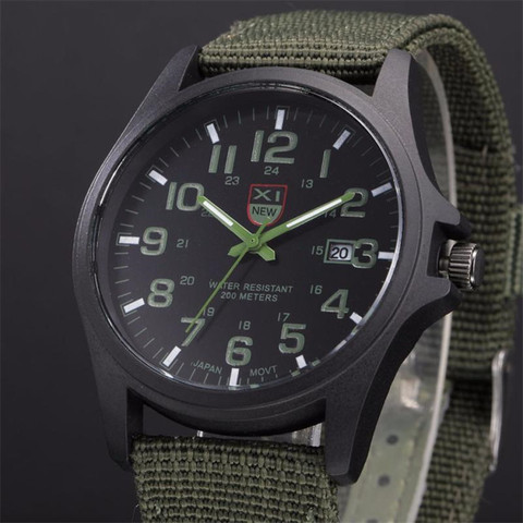 XINEW-montre-bracelet sport en toile pour hommes, style militaire, à Quartz, mode, 2022 ► Photo 1/6