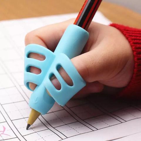 Porte-stylo TPR véritable à deux doigts | Porte-crayons, douille de stylo, outil d'écriture, de correction, stylo, support de correcteur, manche de support ► Photo 1/6