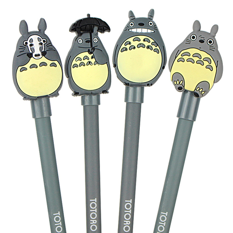 4 pièces/lot nouveauté belle mon voisin Totoro Gel encre stylo Papelaria Escolar école fournitures de bureau cadeau promotionnel Signature stylos ► Photo 1/6