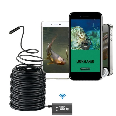 Caméra d'inspection de pêche Wifi Portable HD, câble de 10m, détecteur de poissons sous-marin compatible avec les téléphones Android et iOS ► Photo 1/6