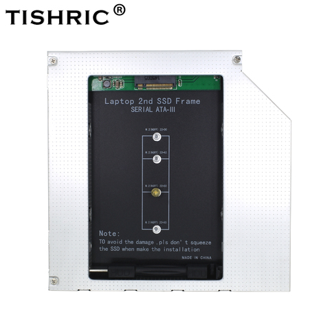 Tisanctuic – caddie de disque dur 9.5mm en aluminium Optibay, boîtier adaptateur de disque dur, pour M2 NGFF SSD, ordinateur portable ► Photo 1/6