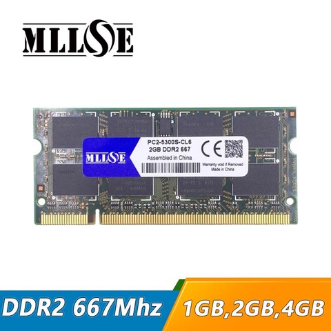 MLLSE – barrette de ram ddr2 so-dimm pour ordinateur portable, module de mémoire vive, capacité 2 go 2 go 4 go 2 go 2 go 2 go 2 go 667 Mhz pc2-5300, pc2 667 ► Photo 1/3