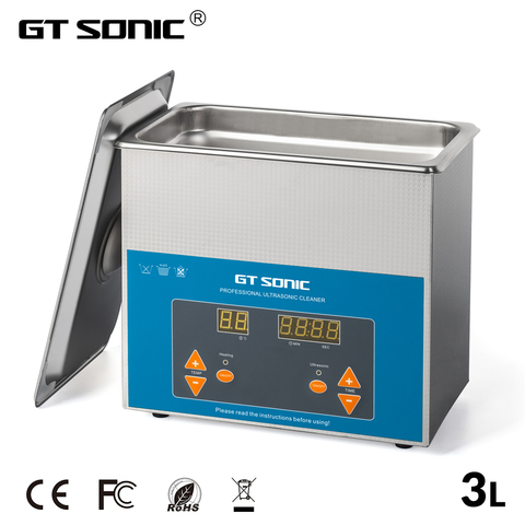 GTSONIC VGT-1730QTD nettoyeur à ultrasons, 3l 100W, avec panier chauffant à affichage numérique, bain à ultrasons ► Photo 1/5