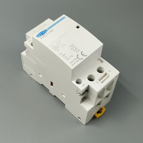 TOCT1 2P 63A 110V bobine 50/60HZ Din rail ménage ac contacteur modulaire 2NO 1NC 1NO ► Photo 1/6