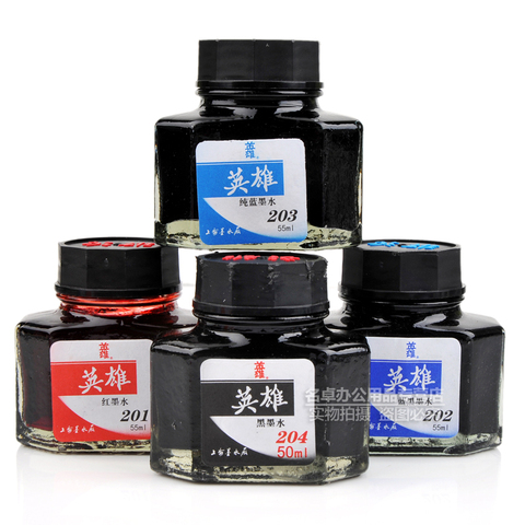 Chine héros pur coloré 50ml stylo plume encre remplissage encres papeterie école cartouche convertisseur fournitures de bureau ► Photo 1/1