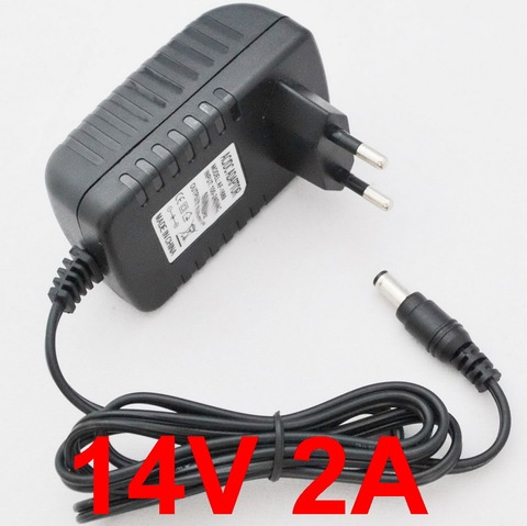 1 pièces 14V 2A ca 100 V-240 V convertisseur adaptateur cc 14V 2A 2000mA alimentation prise ue 5.5mm x 2.1mm-2.5mm ► Photo 1/1