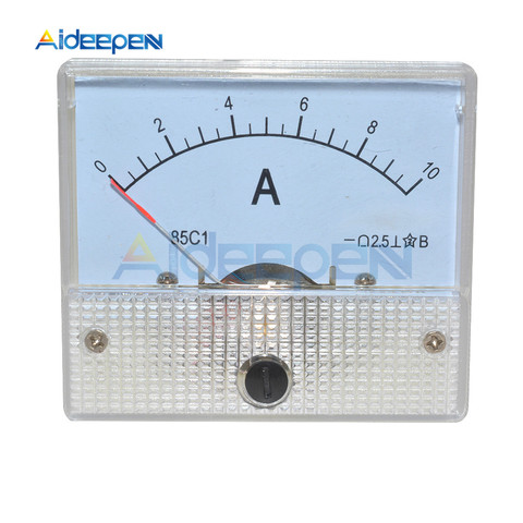 Panneau de mesure de courant analogique DC, mesure, ampère, compteur de courant mécanique, 0-10A, 85C1 ► Photo 1/4