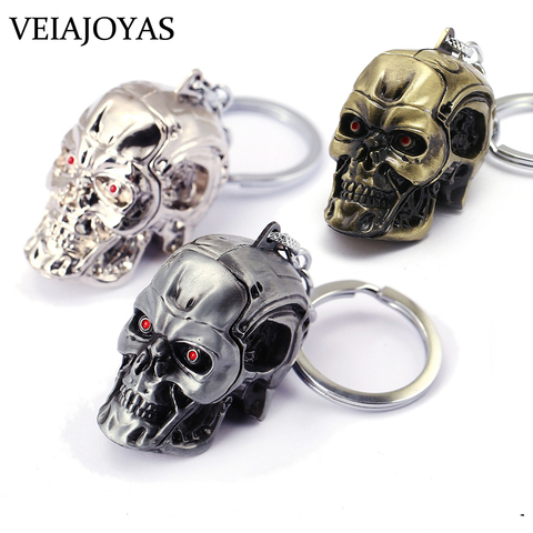Motos porte-clés film Terminator 3D tête de crâne alliage porte-clés breloques hommes porte-clés Ghostface bijoux accessoires en gros ► Photo 1/6