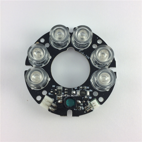 Panneau LED infrarouge 90 degrés, Dia.22-Dia.52mm, pour caméras de vidéosurveillance à vision nocturne, alimentation DC12V pour boîtier de 60 tailles ► Photo 1/3