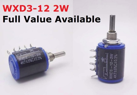 2 pièces 2W WXD3-12 100R 220R 47K 3.3K 33K 22K 470R 10K 4.7K 2.2K 1K Précision multi-tours potentiomètre 100Ohm 220 ohm Kohm ► Photo 1/1