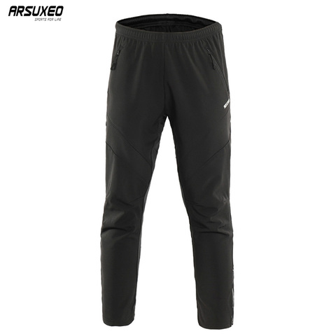 ARSUXEO-pantalon thermique en molleton pour hommes, pantalon de sport, de course et de cyclisme, coupe-vent, 18Z ► Photo 1/6