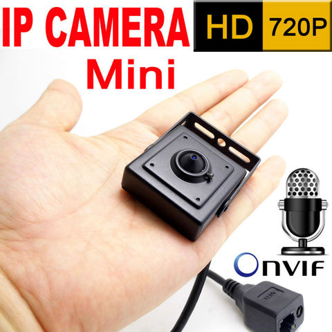 Mini caméra ip micro objectif 3.7mm 720P système de sécurité domestique cctv surveillance petite hd Microphone intégré onvif vidéo p2p ► Photo 1/6