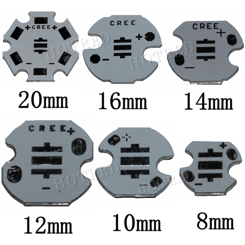 Carte PCB en aluminium pour bricolage, XP-E pièces/lot, Cree XPE XT-E/XTE XP-G/XPG 100 3535LED, 20mm 16mm 14mm 12mm 8mm ► Photo 1/6