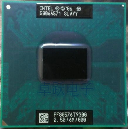 Processeur d'origine intel CPU Core 2 Duo T9300 CPU 6 M Cache/2.5 GHz/800/double-Core Socket 479 processeur d'ordinateur portable pour GM45 PM45 ► Photo 1/1