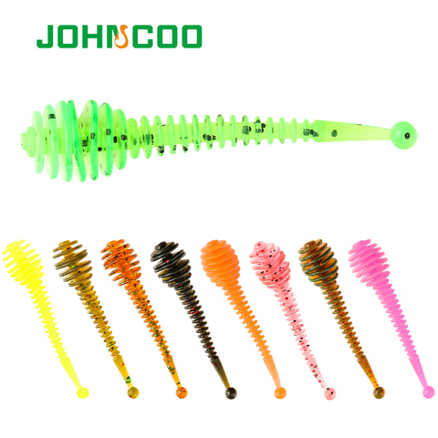 JOHNCOO UL pêche leurre de pêche flottant TPR leurre en Silicone souple 0.85g 1.3g appât souple 12 pièces ► Photo 1/6