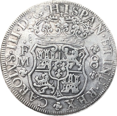 Pièce de monnaie MF 8 du mexique, copie 1767 ► Photo 1/2
