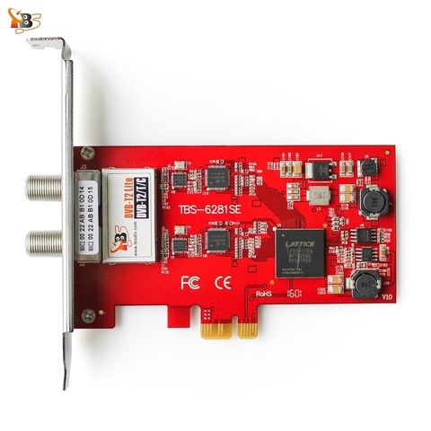 Carte PCIe double Tuner TBS6281SE DVB-T2/T/C profitez de la télévision ale numérique terrestre/câble et de la Radio stéréo numérique sur PC ► Photo 1/6