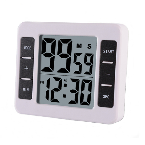 Minuterie de cuisine numérique magnétique LCD, réveil puissant, rappel du compte à rebours, 99 minutes et 59 secondes ► Photo 1/1
