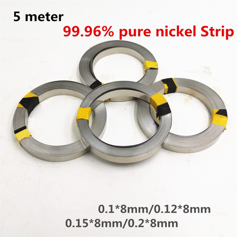 5 mètre pur Nickel bande 99.96% pour Li 18650 batterie soudage par points Machine soudeuse équipement Nickel ceinture pour batteries ► Photo 1/3