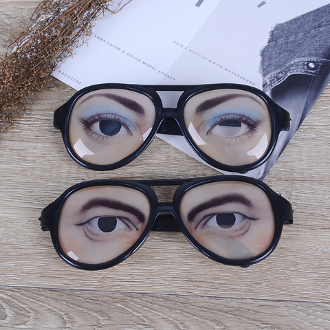 Lunettes d'yeux amusantes pour fête pour adultes, 1 pièce, déguisement, verres farfelus, nouvelle collection ► Photo 1/6