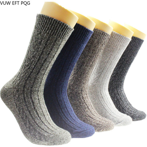 Chaussettes pour hommes avec des chaussettes à double aiguille en laine et une ligne pour augmenter les chaussettes pour hommes ► Photo 1/6