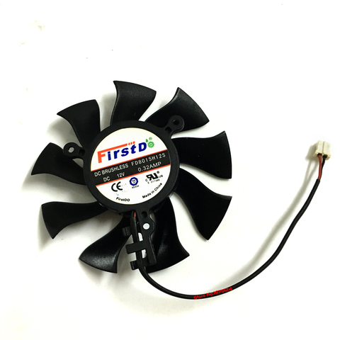 Ventilateur de refroidissement de carte graphique VGA, 75mm 12V 0.32A 2 fils 2 broches, pour Sapphire HD4860 HD4890 HD5770 HD5870 HD6770 HD6790 ► Photo 1/6