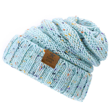 Bonnet tricoté super star pour femmes et filles, bonnet épais en forme de tête, chaud, hiver ► Photo 1/6