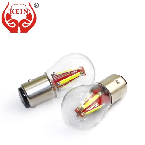 KEIN 2 pièces bay51d led 1157 ampoules cob p21/5w verre auto moto 1157 led feux de frein de voiture queue arrêt lampe de stationnement 12V véhicule ► Photo 1/6