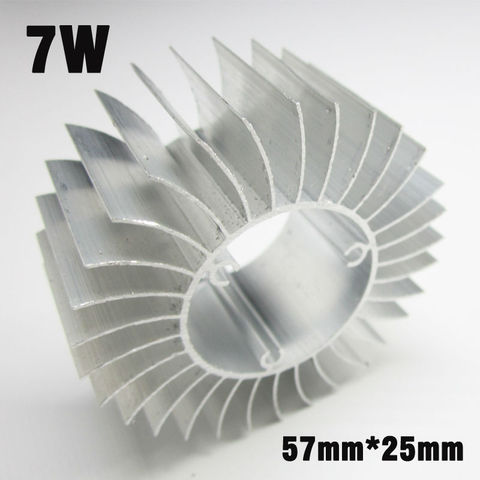 Radiateur LED en aluminium, dissipateur thermique, cylindre, profil aluminium, pour 5W 7W 9W, accessoires de bricolage, 10 pièces, 7W, D57mm H25mm ► Photo 1/2