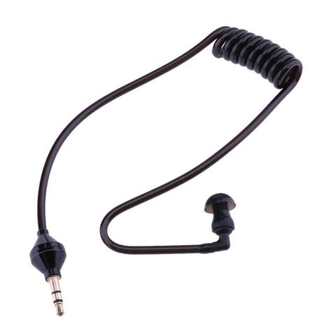 Écoute simple 3.5mm écouteurs enroulés câbles Mono fonction écouteur dans l'oreille casque stéréo uniquement pour l'écoute ► Photo 1/6