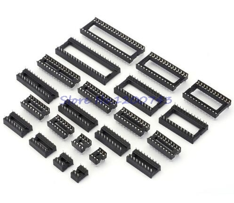 10 pièces Prises DIP6 DIP8 DIP14 DIP16 DIP18 DIP20 DIP28 DIP40 broches Connecteur DIP Prise 6 8 14 16 18 20 24 28 32 40 broches En Stock ► Photo 1/1