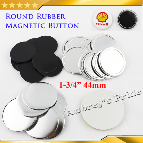 Fournitures de boutons magnétiques en caoutchouc souple, fournitures d'autocollants de réfrigérateur matériaux pour nouveau fabricant de badges professionnels 1-3/4 