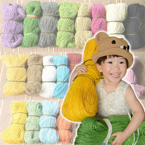 500g raphia paille bio main crochet fil pour sac d'été paniers chapeau bricolage ► Photo 1/6