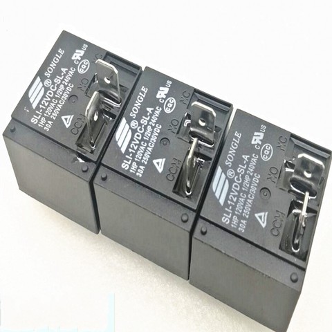 Relais de puissance SLI-05VDC-SL-A SLI-12VDC-SL-A SLI-24VDC-SL-A 5V 12V 24V 30A HF2160, relais 4 broches, prix de gros, 10 pièces ► Photo 1/6