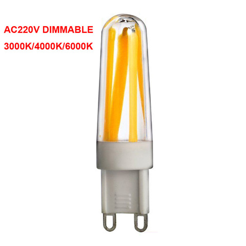 Dimmable G9 LED 220 V ampoule 4 Filament COB LED S lampe 3000 k blanc chaud 4000 k blanc naturel 6000 k blanc froid 400LM pour la maison ► Photo 1/6